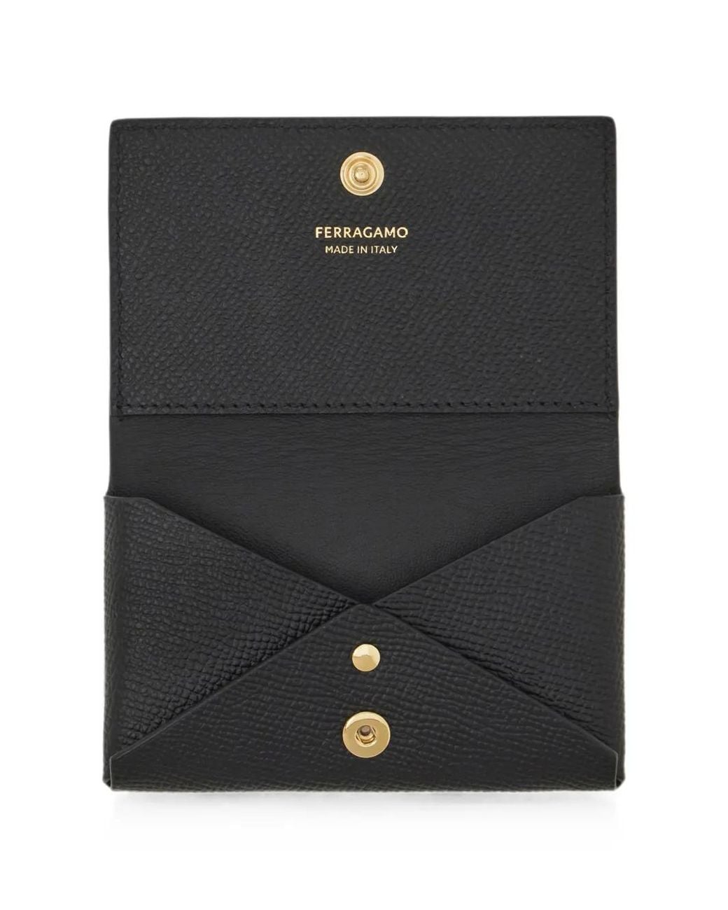 Ferragamo Black Micro Gancini Card Holder for men