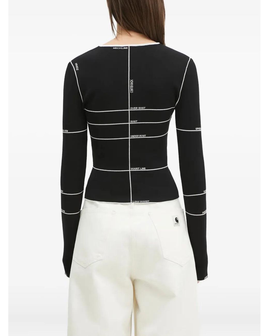 Vetements White Intarsia-Knit Top