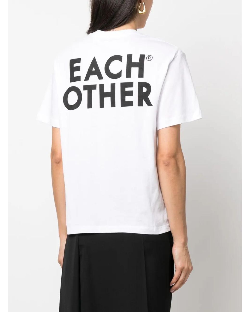 Each x Other White Logo-Print Cotton T-Shirt