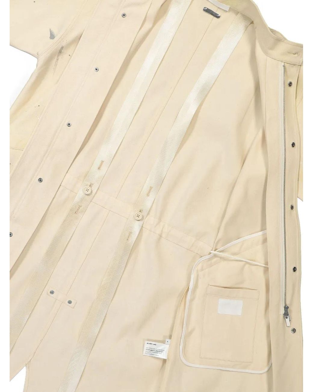 Helmut Lang Natural Paint Splatter-Effect Parka for men