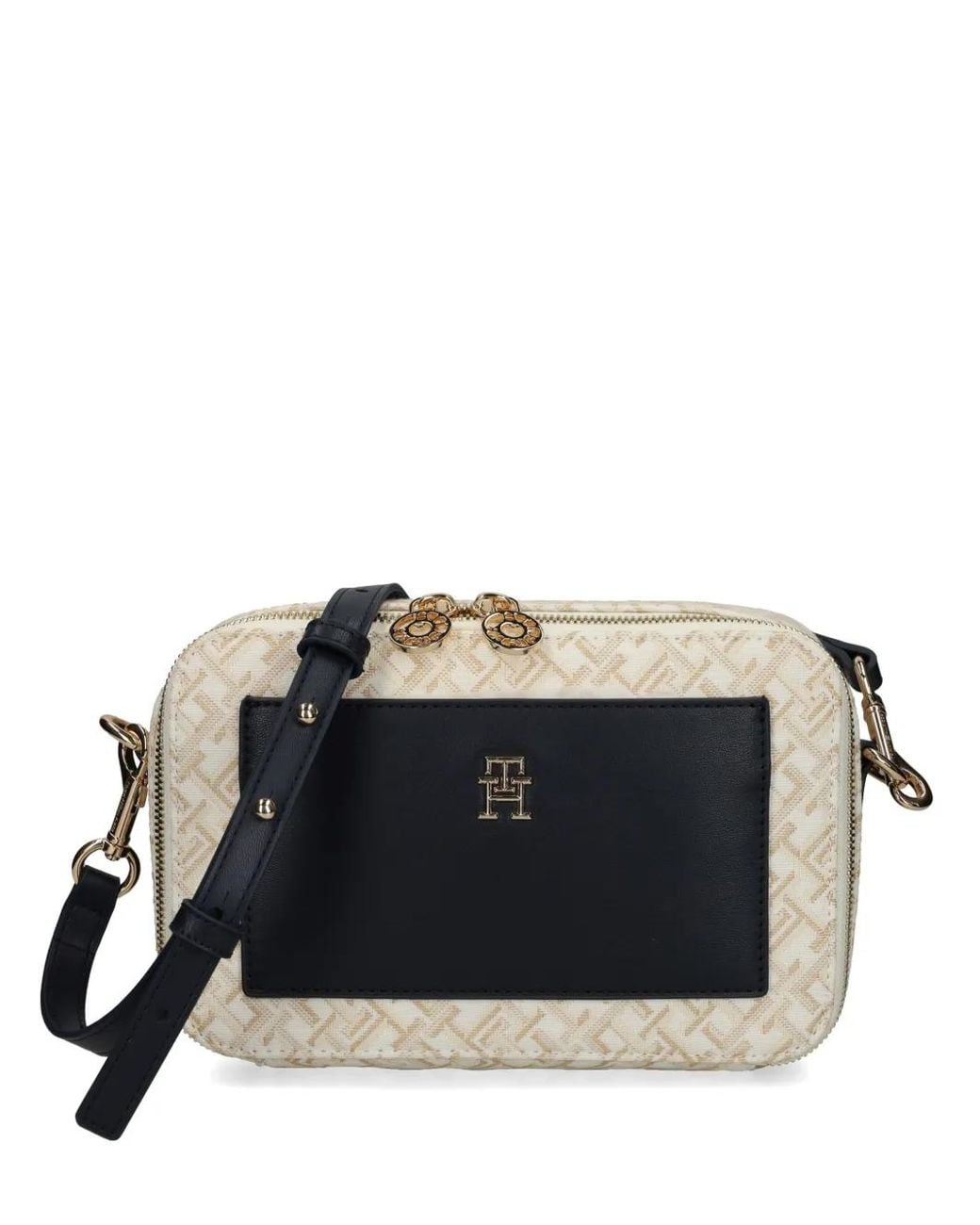 Tommy Hilfiger Black Monogram Crossbody Bag