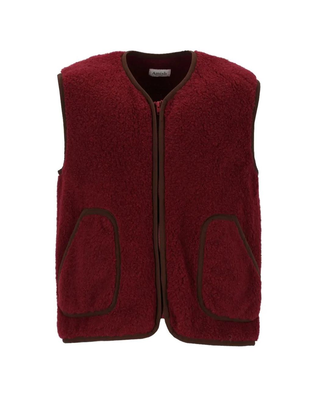 AMISH Purple Yellowstone Fleece-Effect Vest
