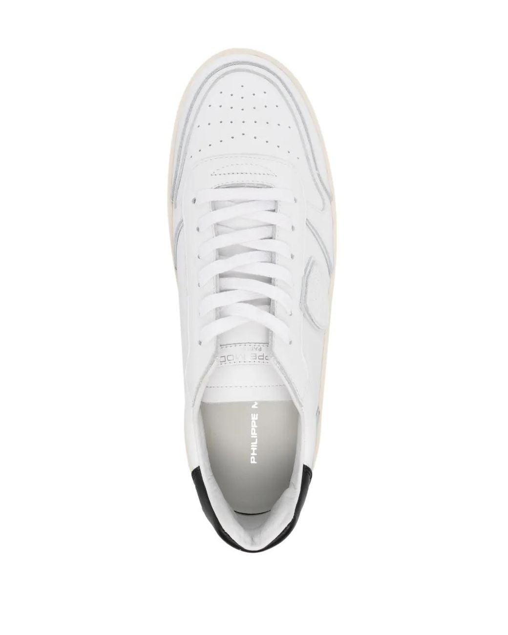 Philippe Model Nice Leren Sneakers in het White voor heren