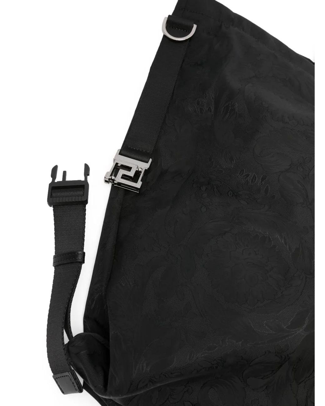Borsa Tote Neo Nylon Jacquard di Versace in Black da Uomo