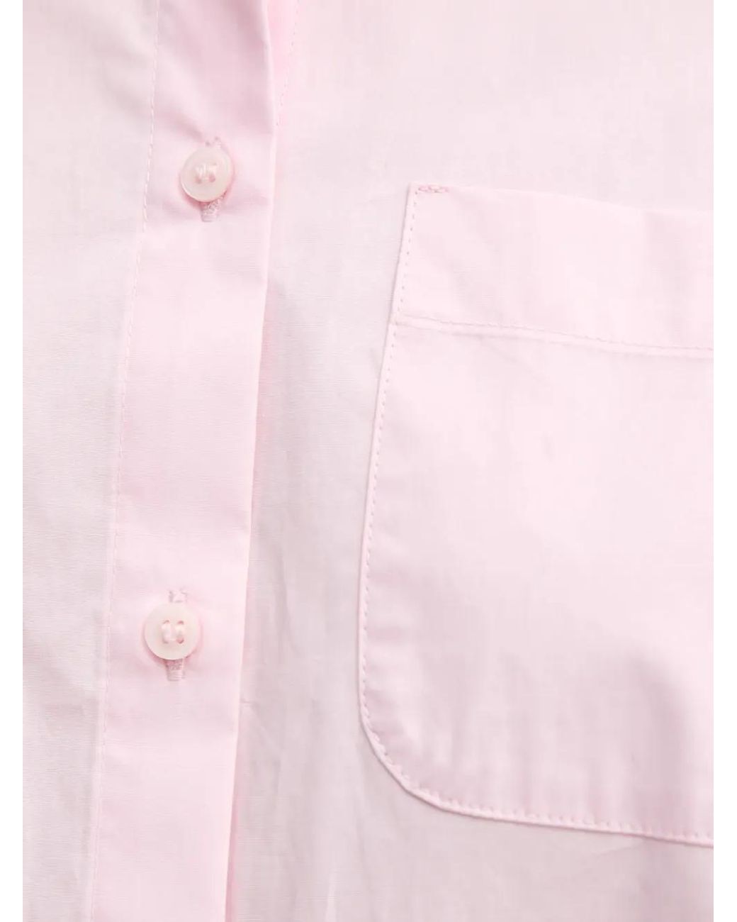 Sisley Pink Pleated-Back Short-Sleeve Shirt