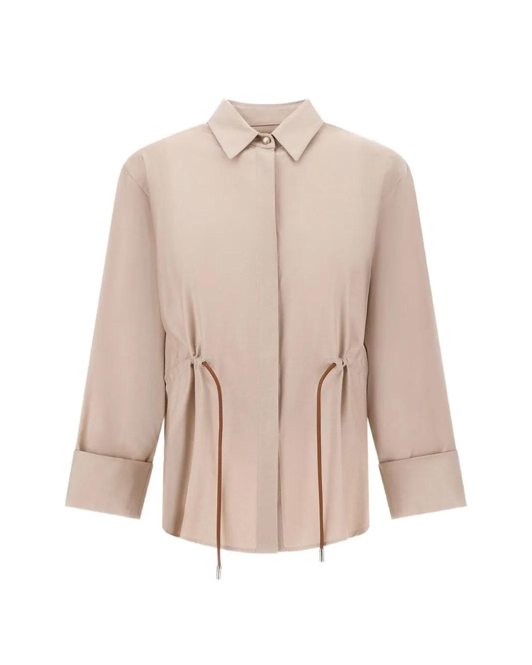 Herno Natural Drawstring-Waist Shirt