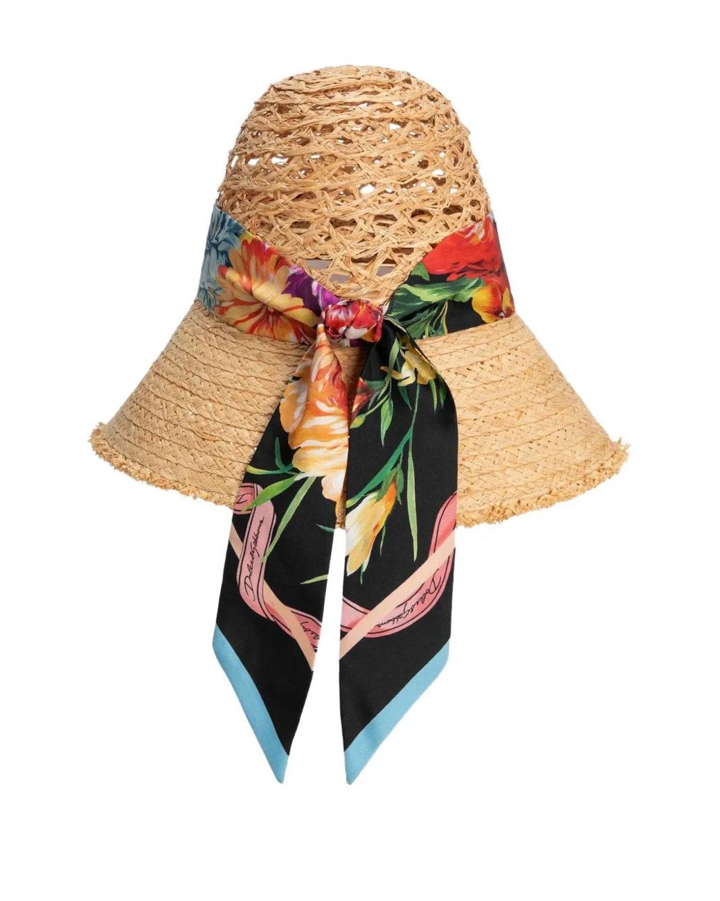 Dolce & Gabbana Pink Straw Sun Hat