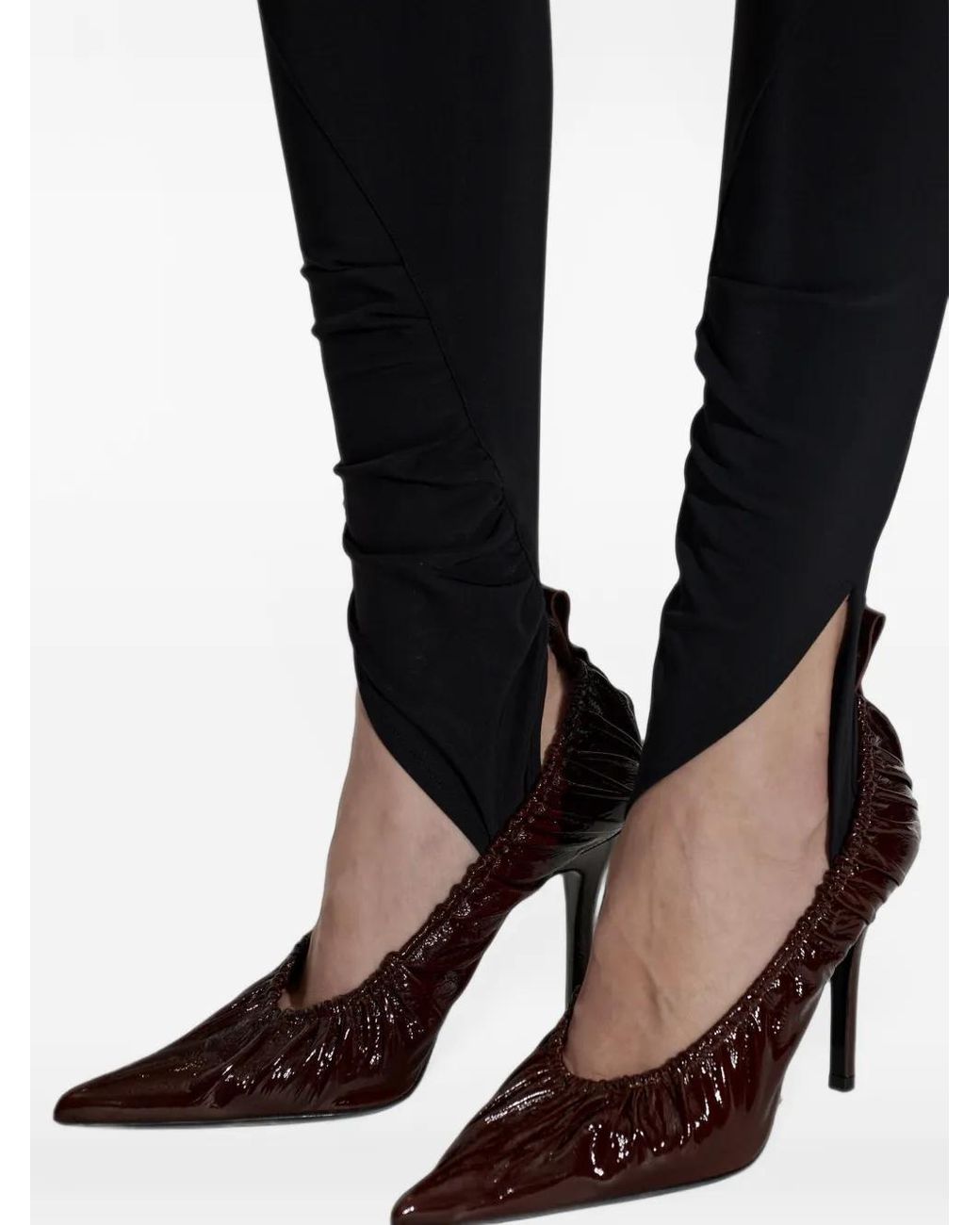 IRO Black Geraffte Fronce Pumps