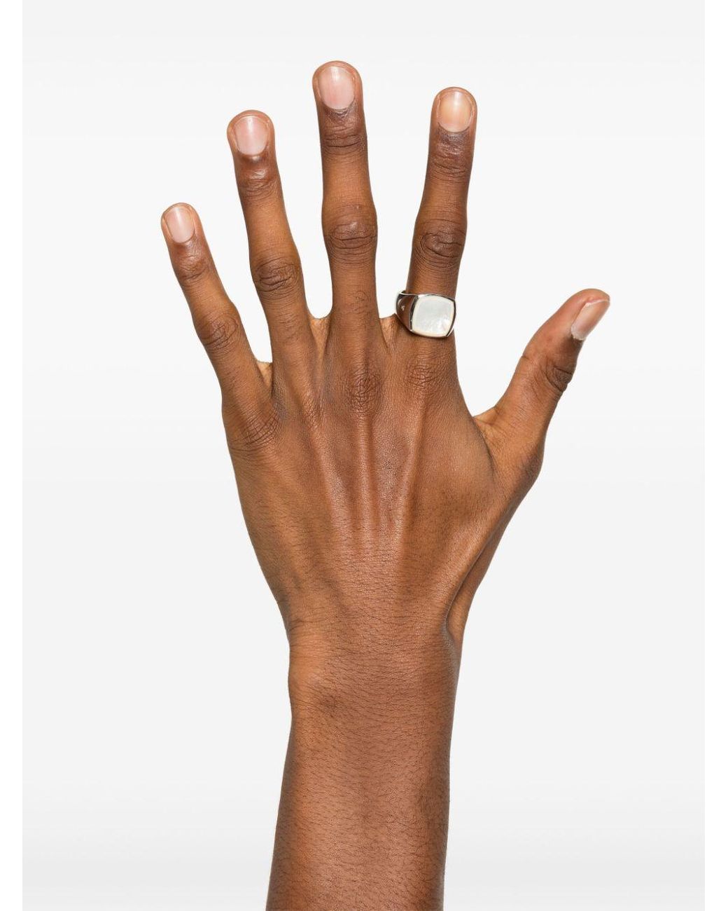 Tom Wood Cushion Mother-Of-Pearl Ring in White for Men | Lyst