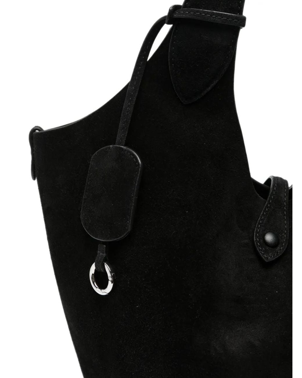 Polo Ralph Lauren Black Tote Bag Suede Calf