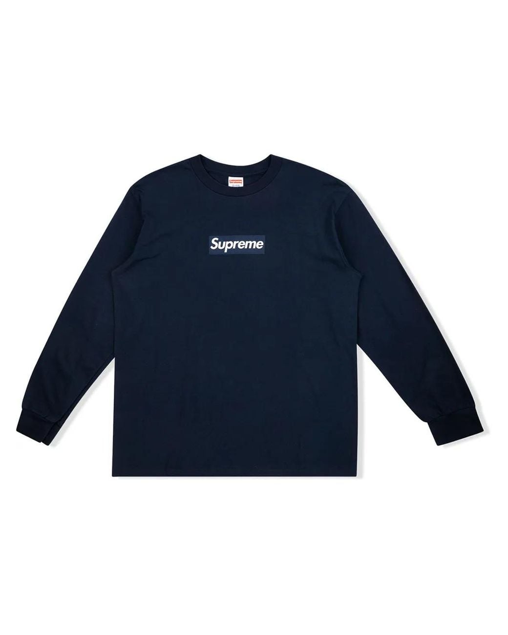 Supreme Blue Box Logo Long-Sleeve T-Shirt for men