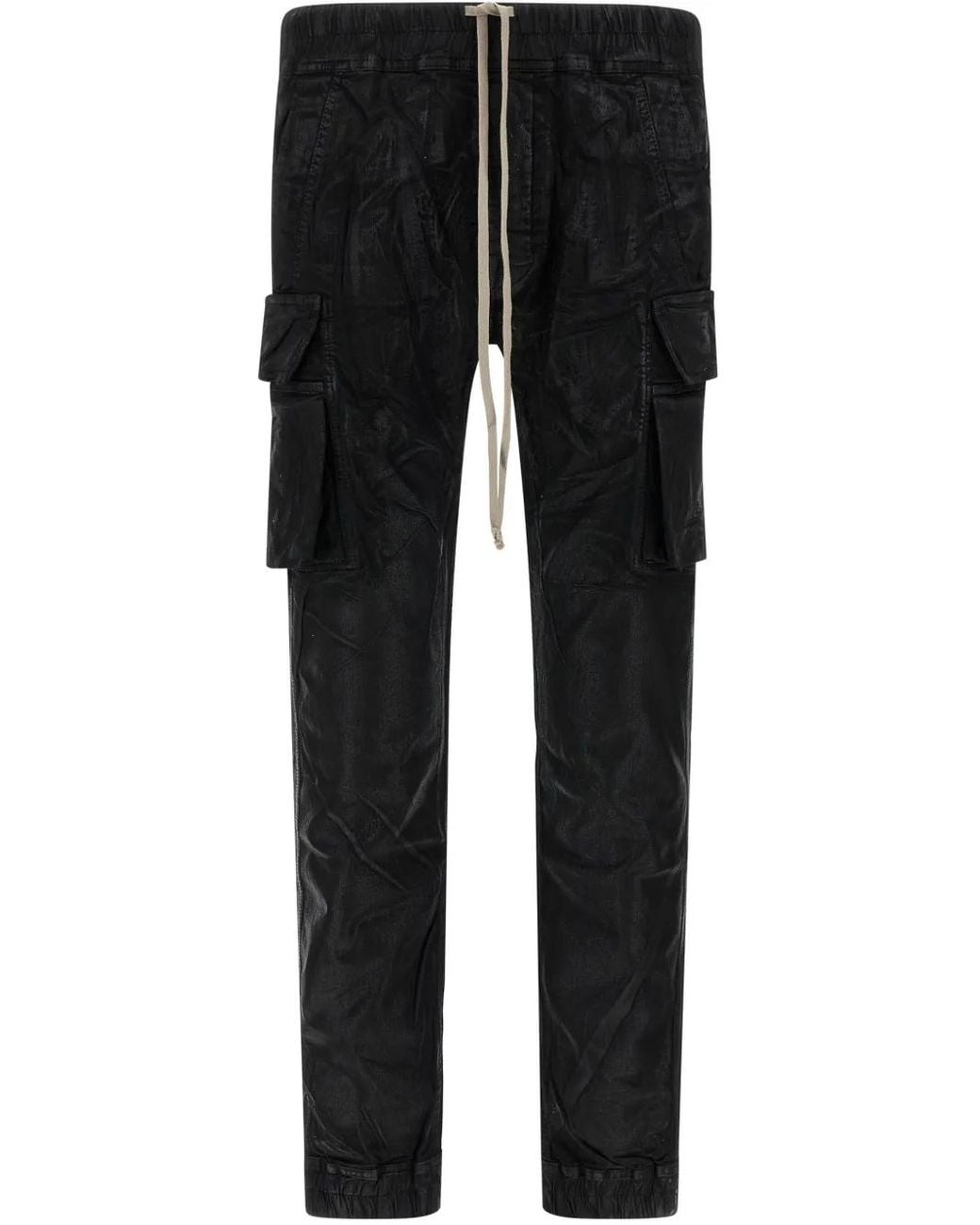Rick Owens Black Mastodon Cut Trousers for men