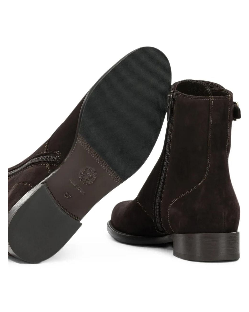 MARETTO® Black Buckle-Detail Ankle Boots