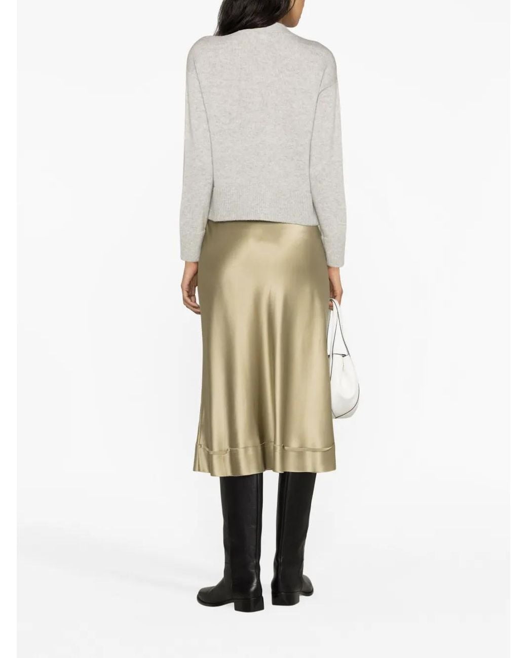 Vince Gray Wool-Cashmere Blend Cardigan