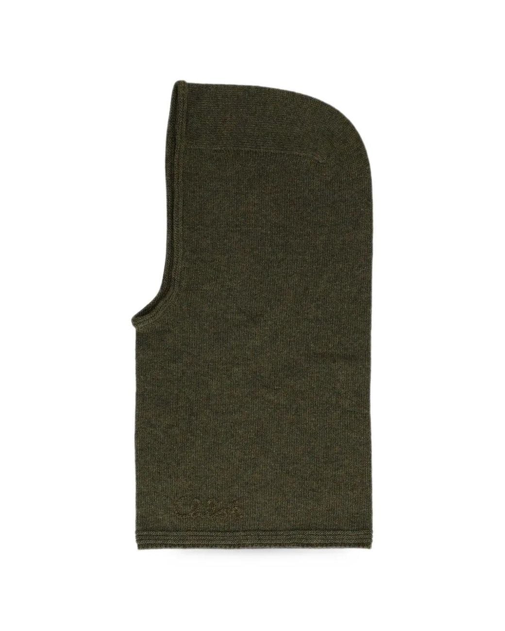 Chloé Green Iconic Embroidered Wool Balaclava