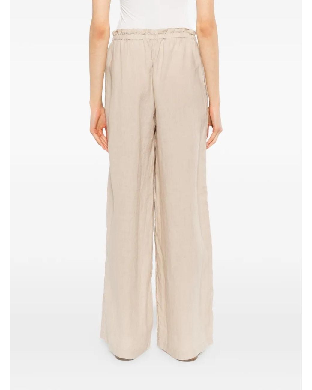 James Perse White Drawstring Trousers