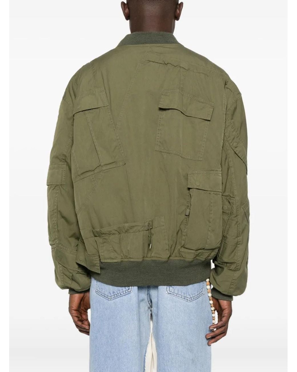 Junya Watanabe Green Multi-Pocket Bomber Jacket for men