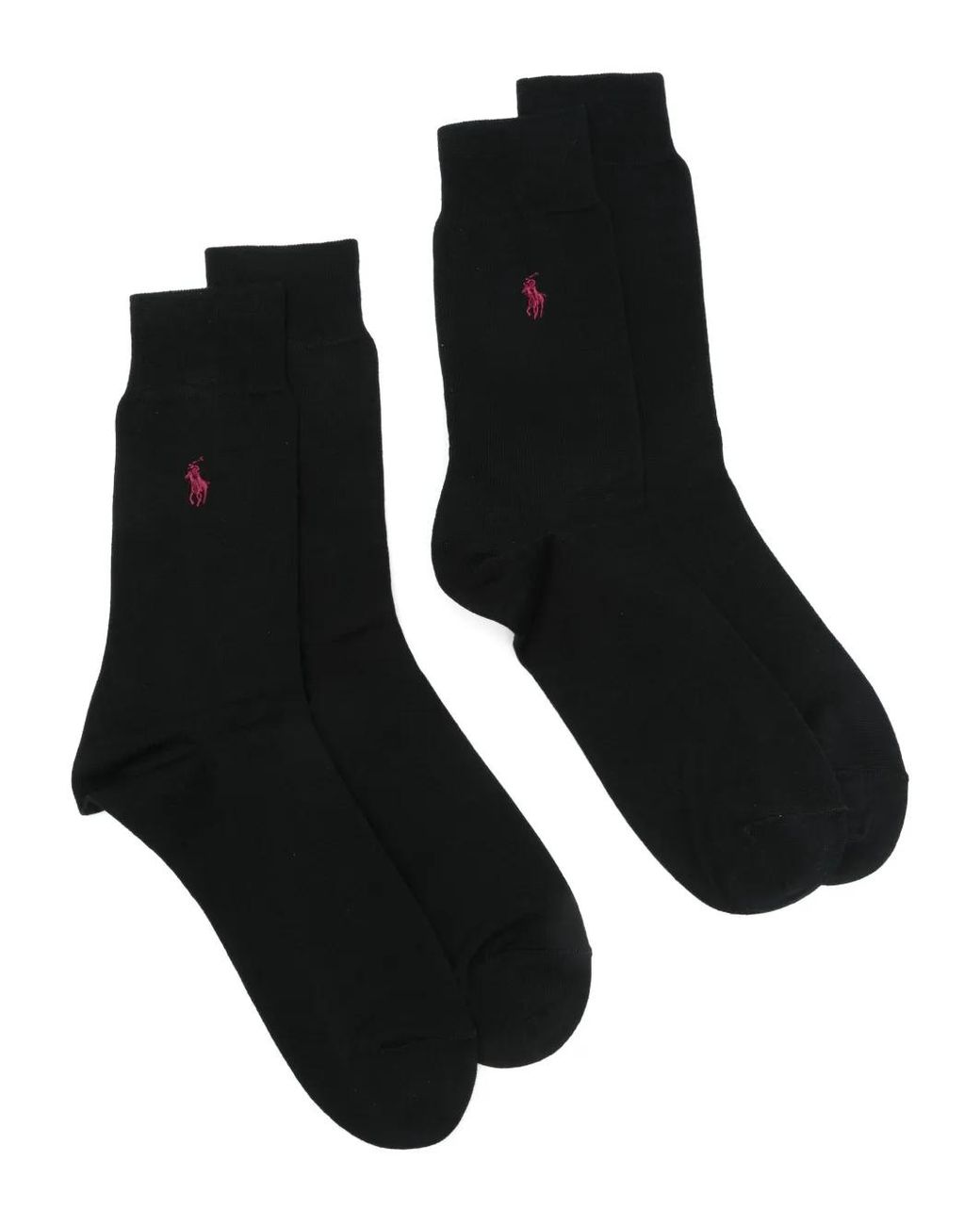 Polo Ralph Lauren Black Polo Pony-Motif Socks (Pack Of Two) for men