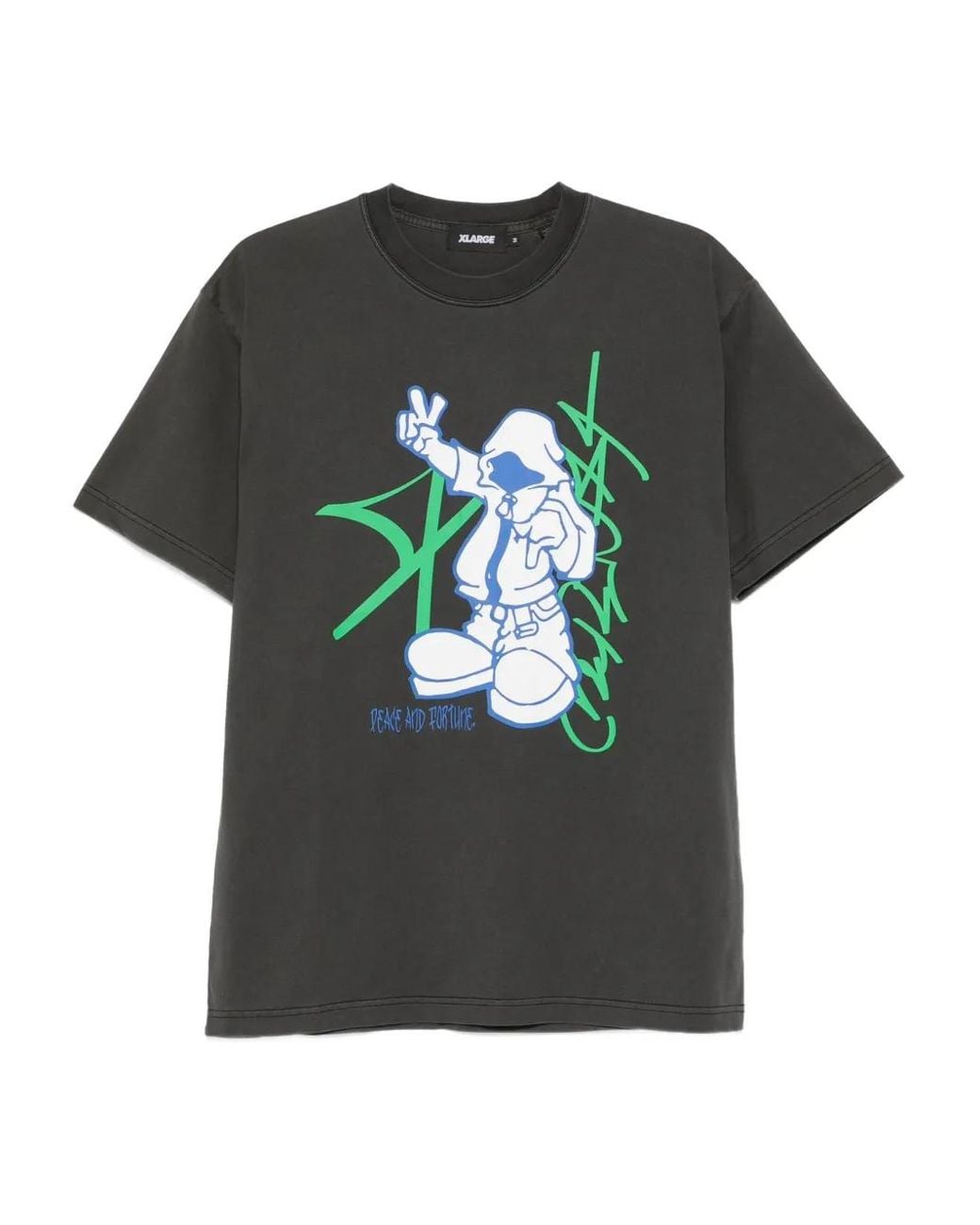Xlarge Black Peace And Fortune T-Shirt for men