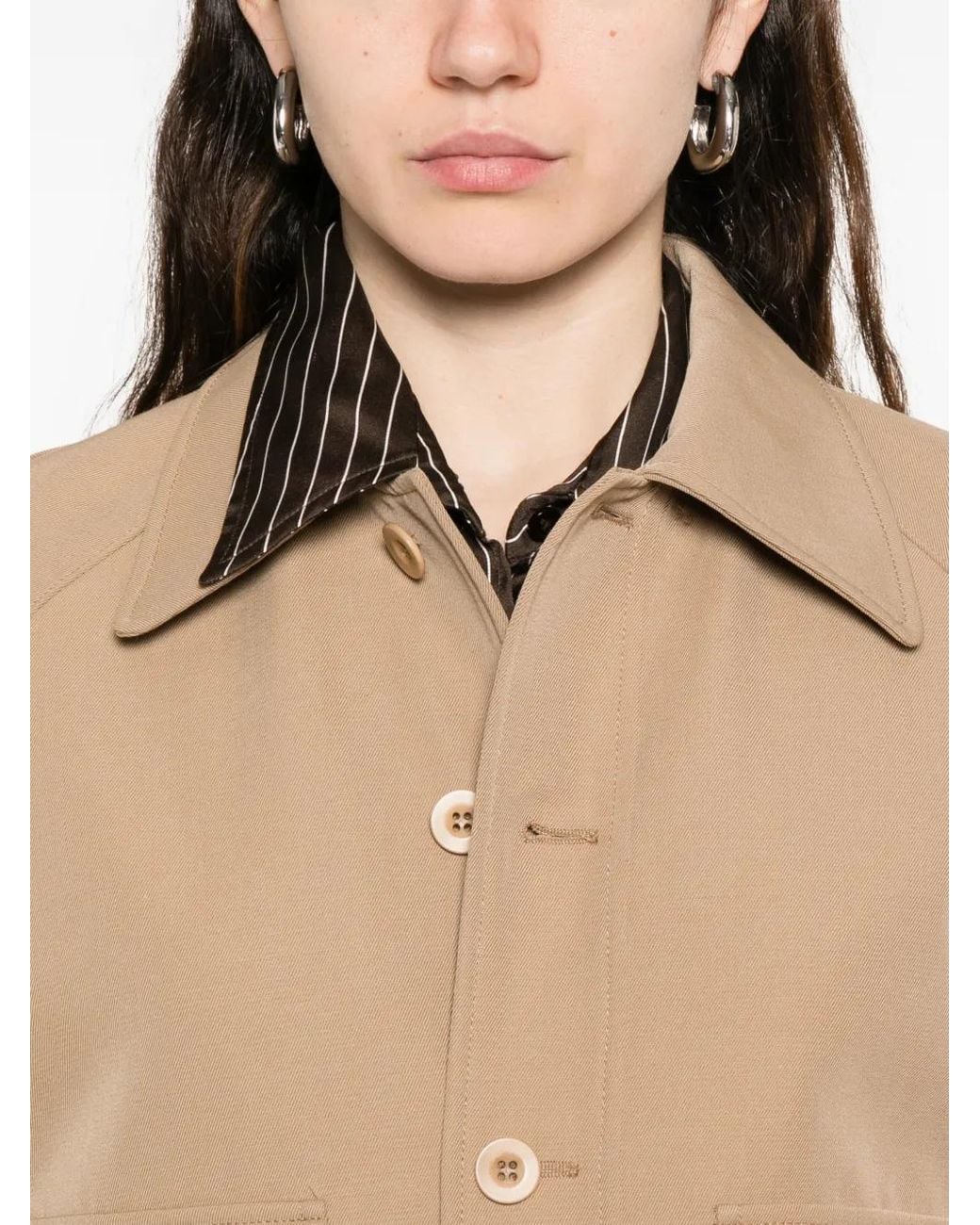 A.P.C. Natural Button-Front Collared Bomber Jacket