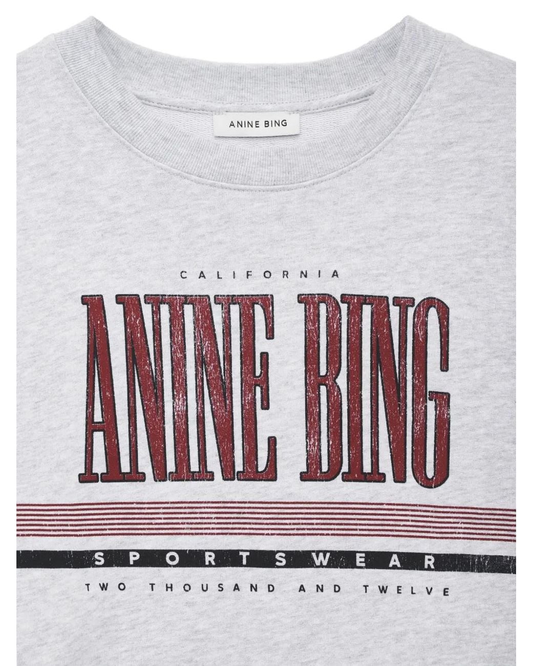 Anine Bing White Sporty Cropped Sweatshirt
