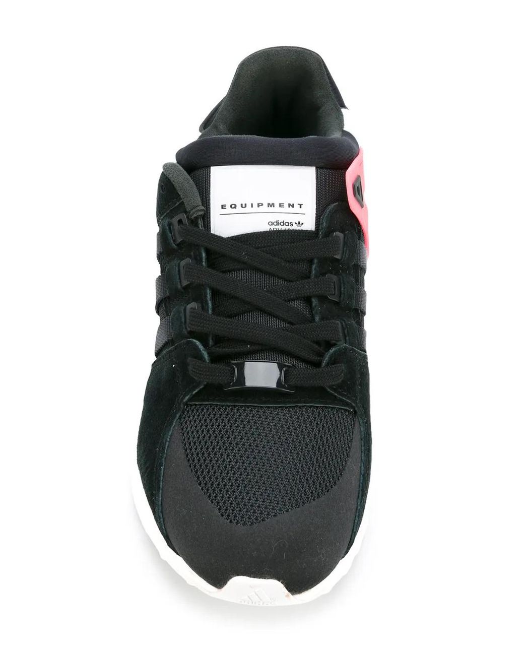 Adidas Black - Contrast Lace Up Trainers - Unisex - Cotton/suede/nylon/rubber - 9
