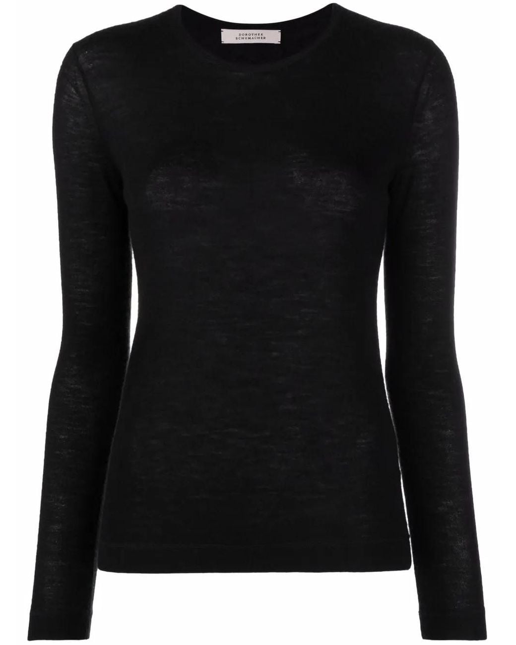 Dorothee Schumacher Black Fine-Knit Cashmere Sweater
