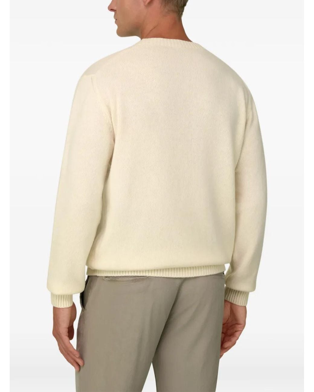 Boggi Natural Crew Neck Jumper for men