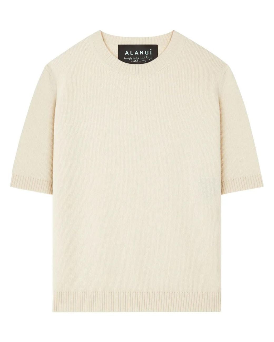 Alanui Natural A Finest Knit Ribbed T-Shirt
