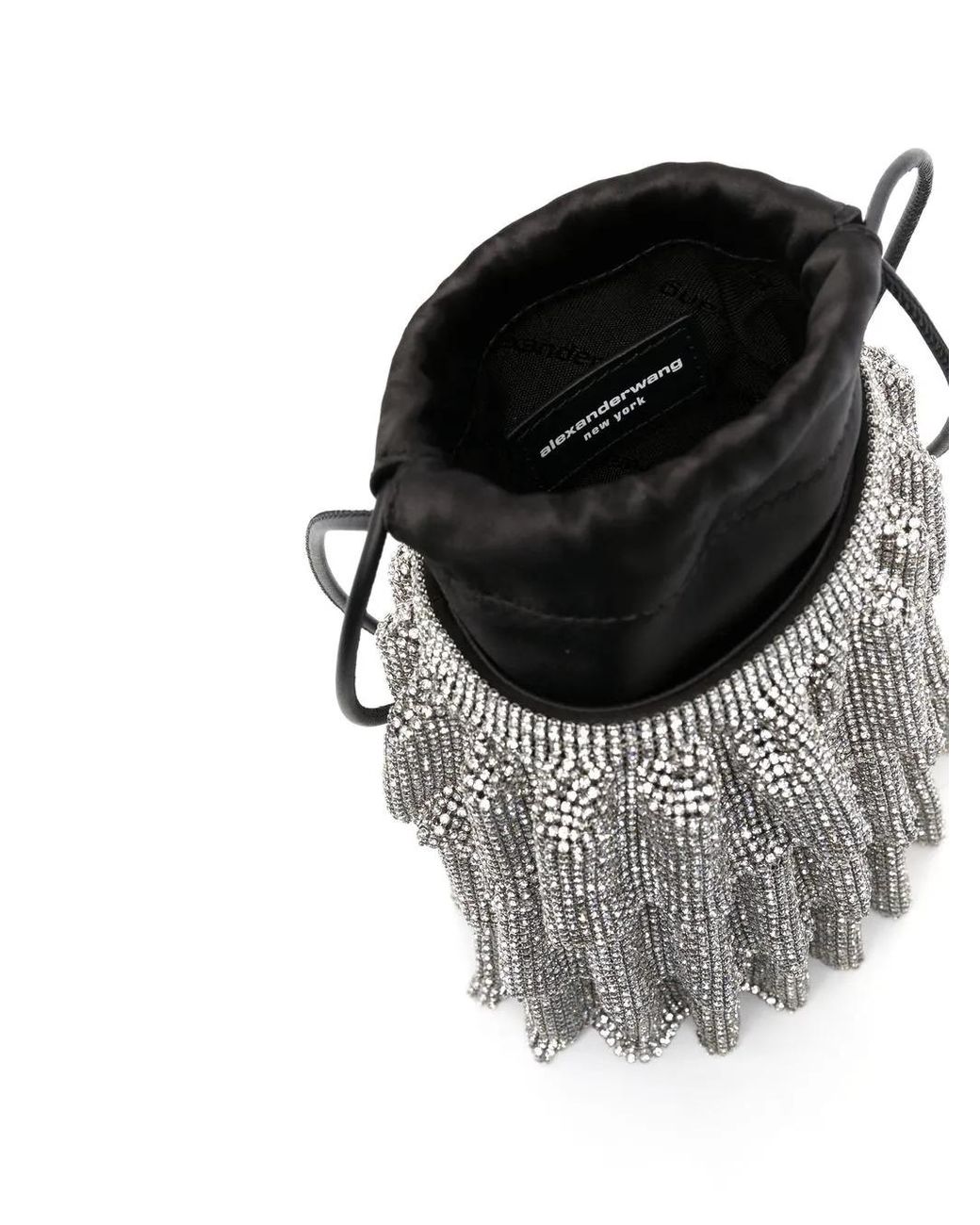 Alexander Wang White Crystal Mesh Bucket Bag - Women's - Crystal/polyester/calf Leather