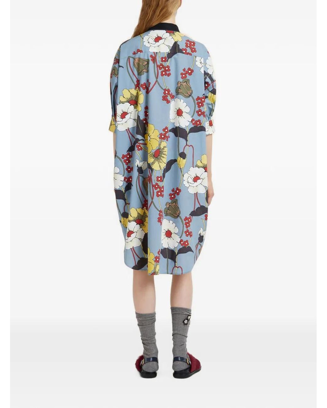 Marni Blue Floral Dress