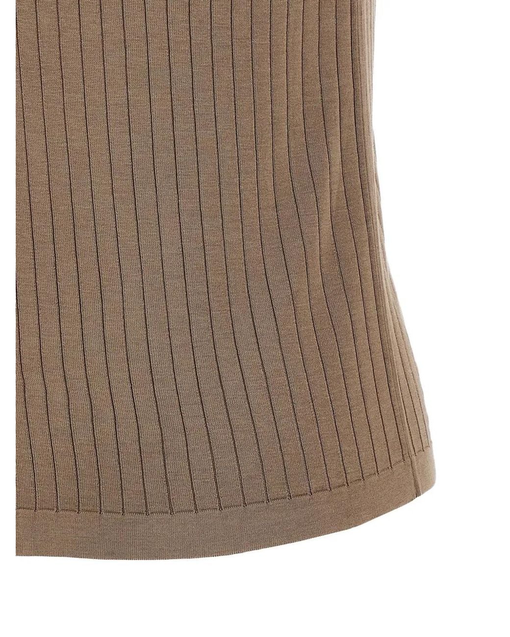 The Row Natural Ribbed Short-Sleeve T-Shirt