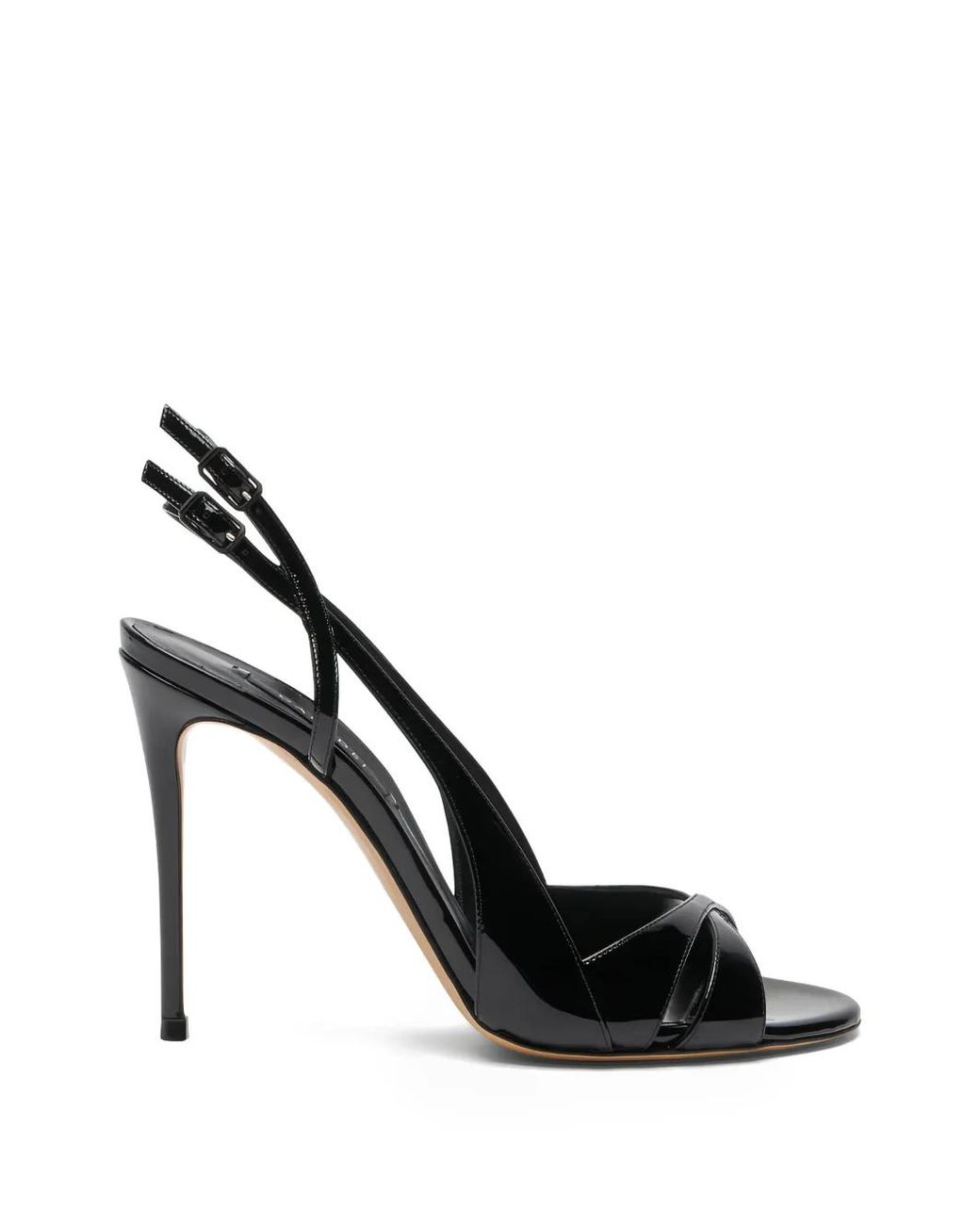 Casadei Black Criss-Cross Slingback Sandals