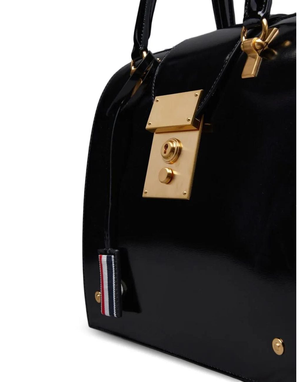 Thom Browne Black Calf Leather Mrs. Thom Junior Bag