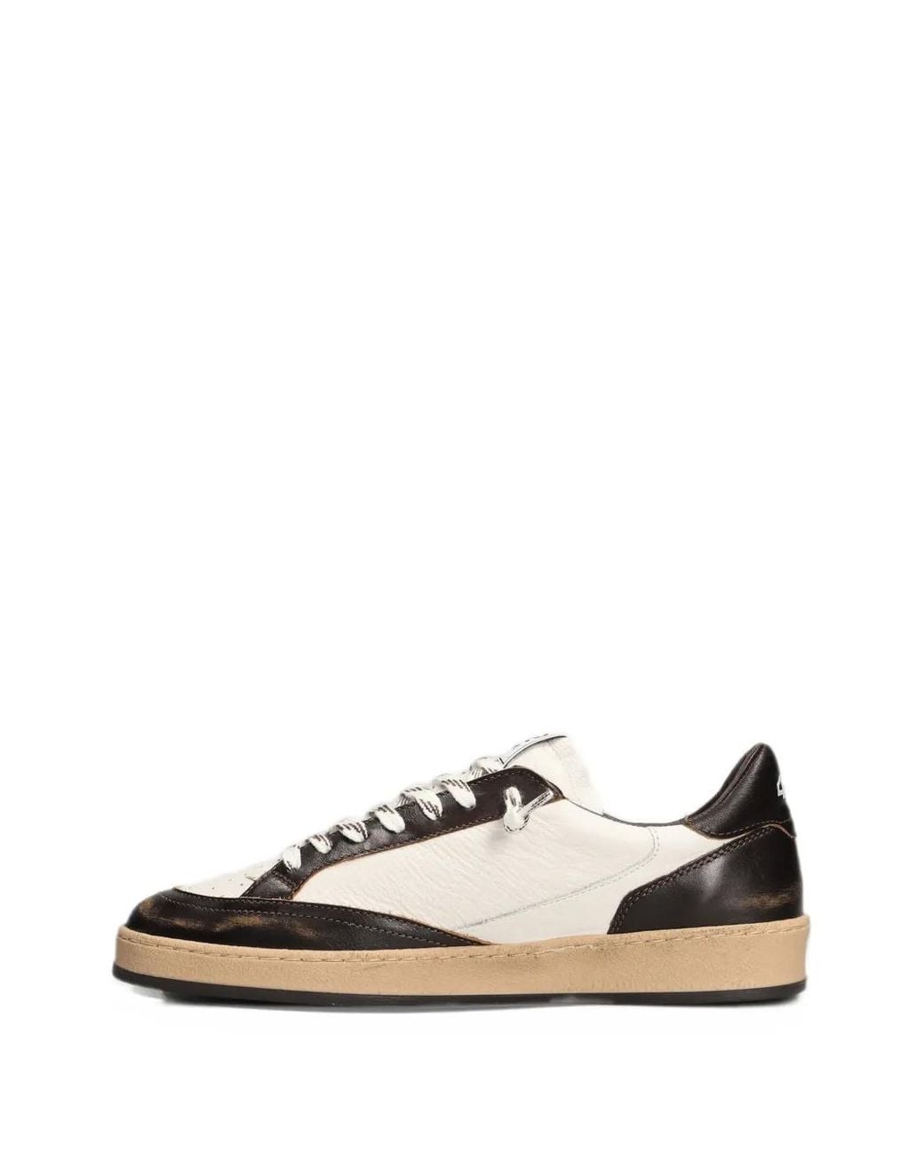 4b12 White Playnew Panelled Leather Sneakers for men