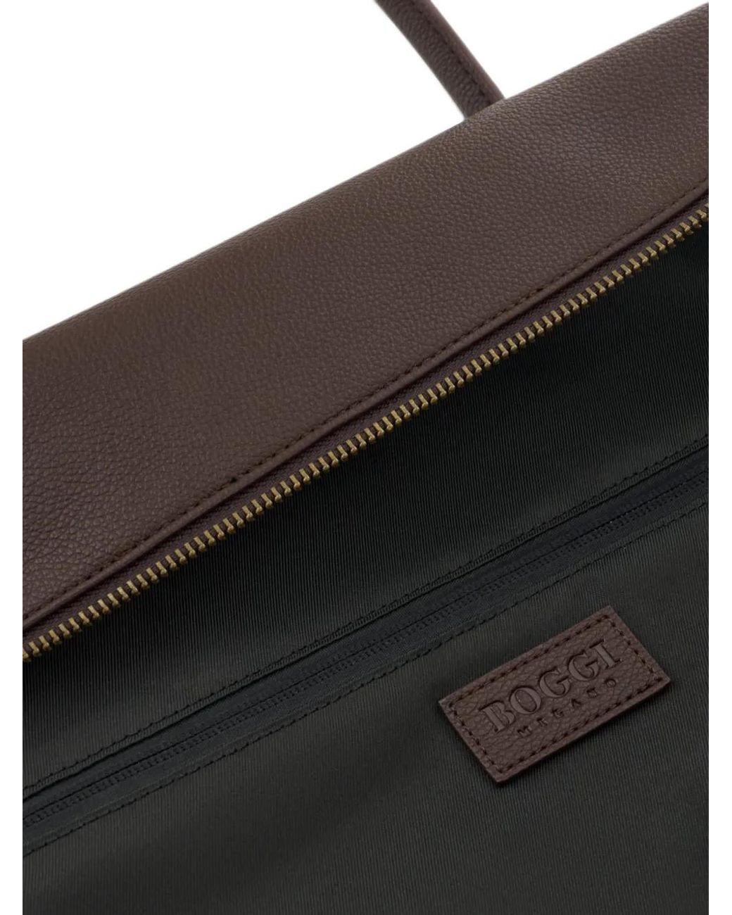 Boggi Brown Sac Fourre-Tout En Tissu Effet Cuir for men
