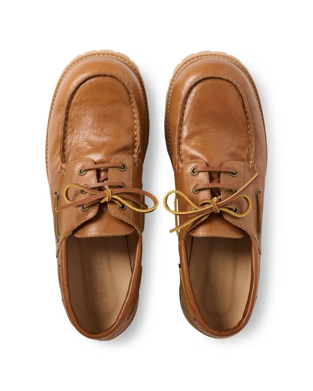 Studio Nicholson Brown Chaussures Bateau Guston À Bords Francs for men