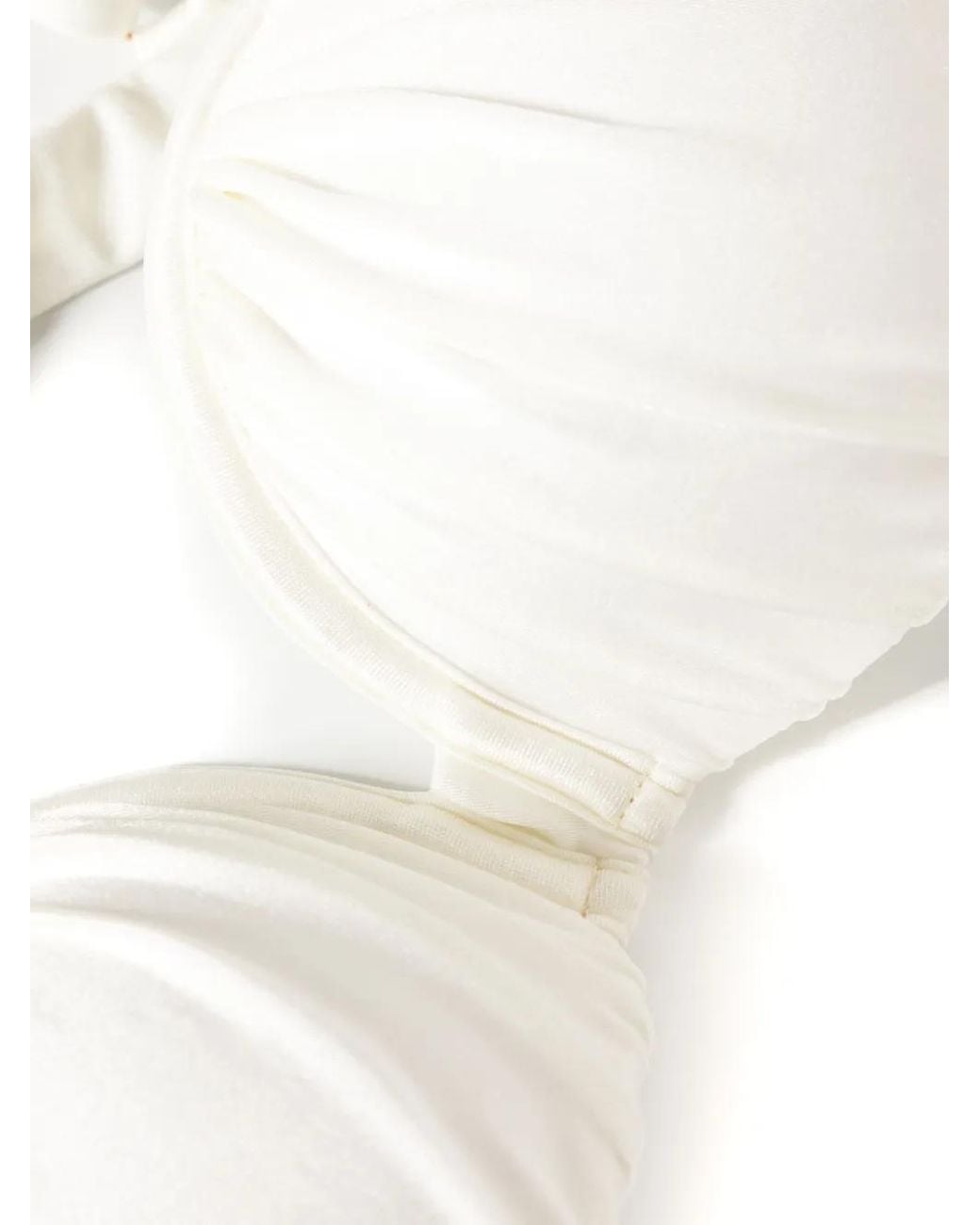 Noire Swimwear White Cheeky Ruched Bikini Set