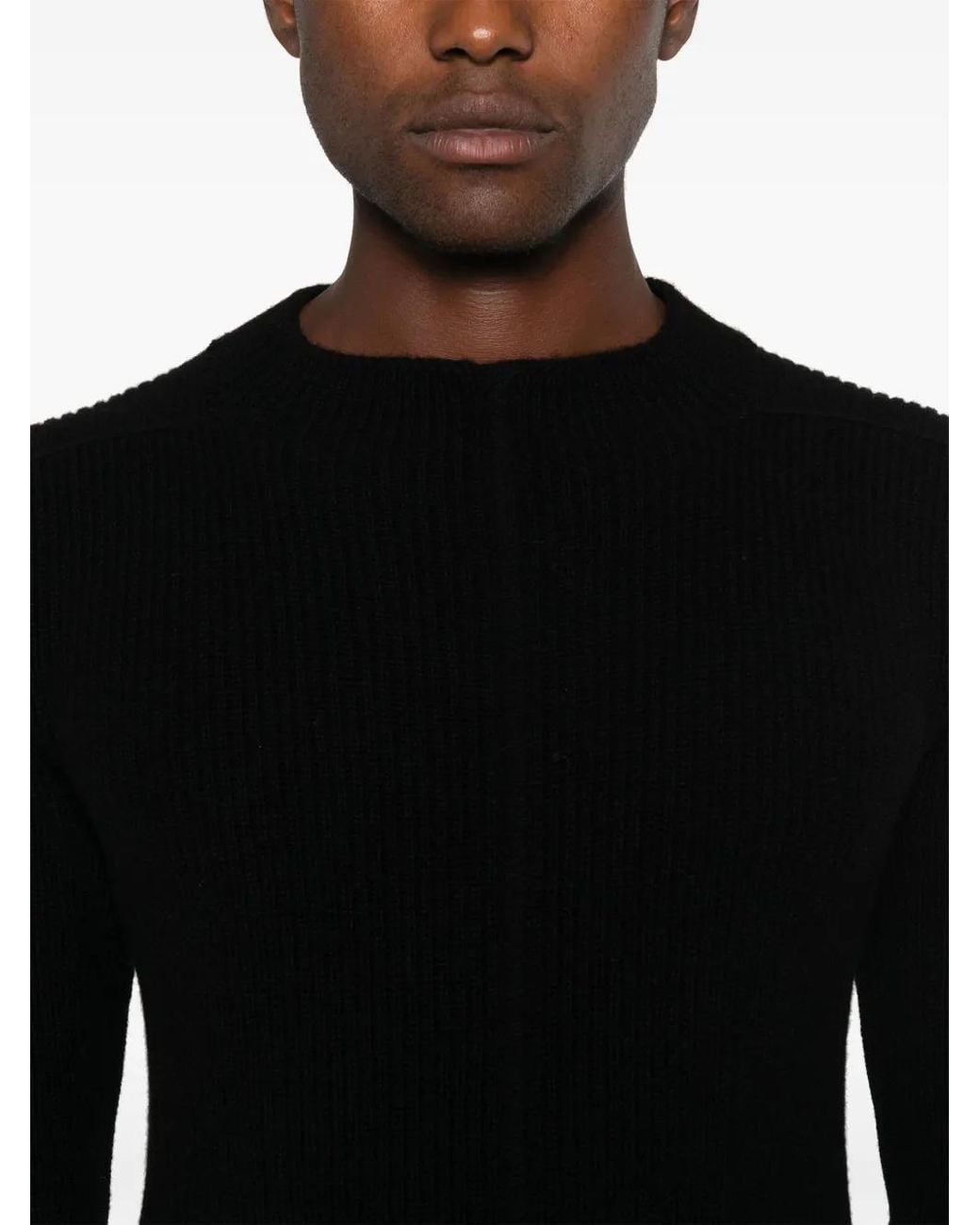 Rick Owens Black Headon Sweater for men