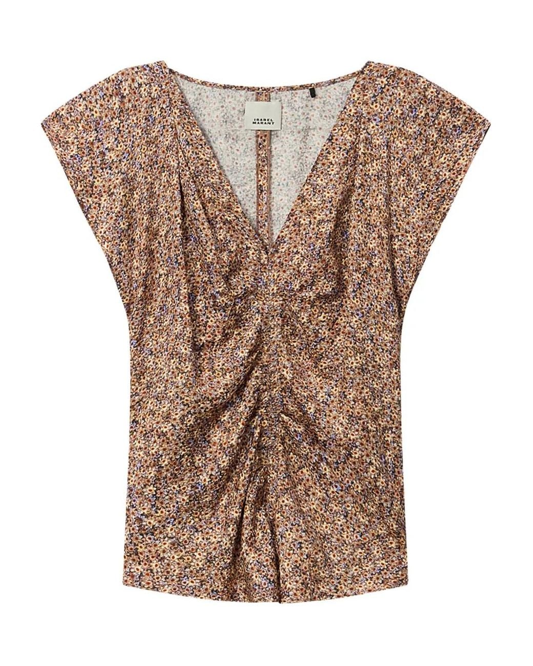 Isabel Marant Brown Lonea Top