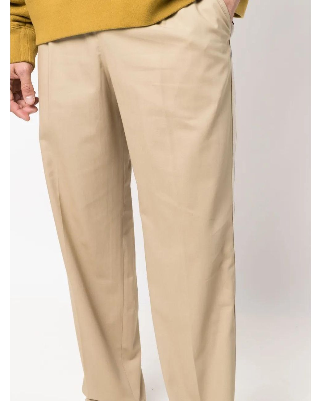 Palm Angels Natural Drawstring Side Stripe Track Pants for men