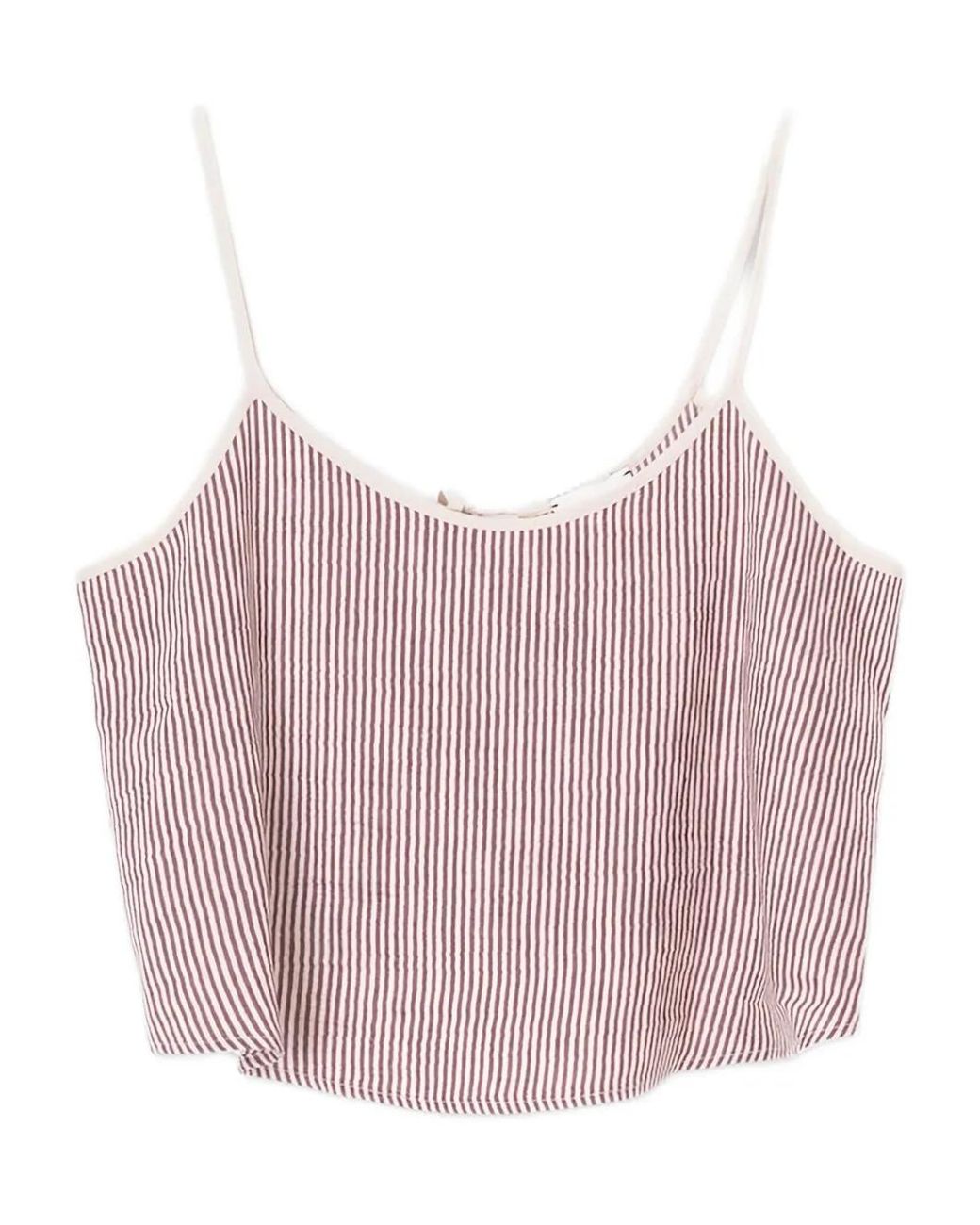Alysi Natural Striped-Pattern Top