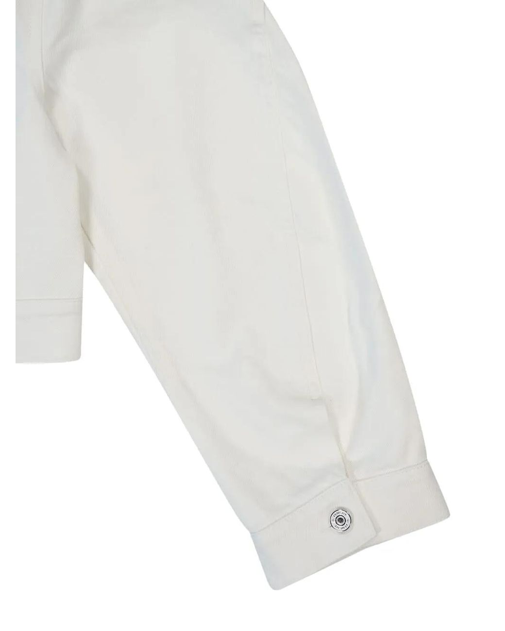 Givenchy White Logo-Patch Denim Jacket