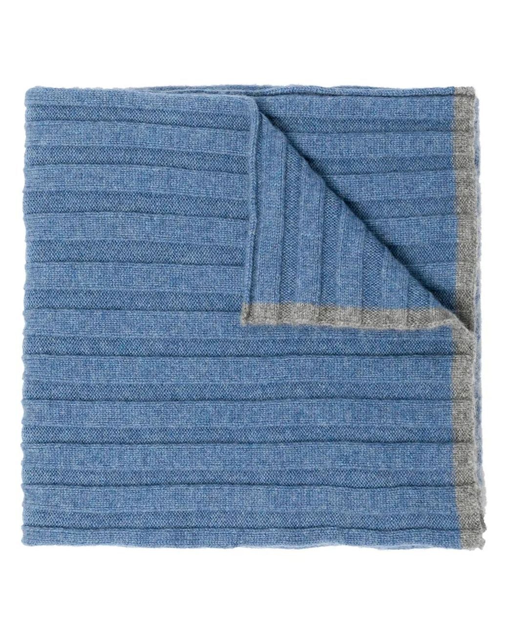 Sciarpa A Coste di Brunello Cucinelli in Blue da Uomo