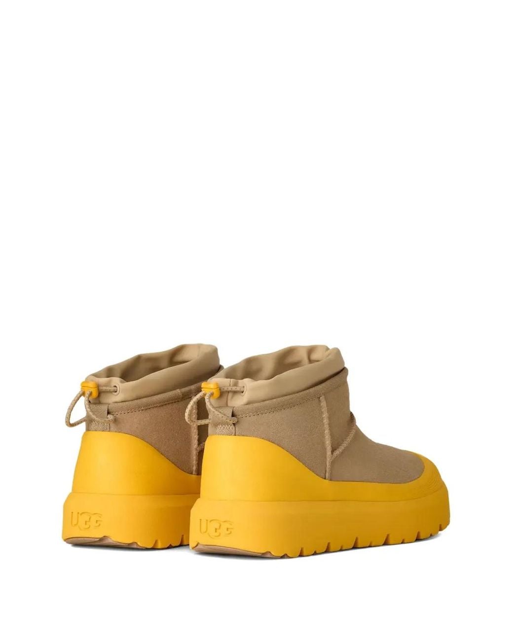 UGG Short Weather Hybrid Fold-Over Platform Boots in Yellow | Lyst