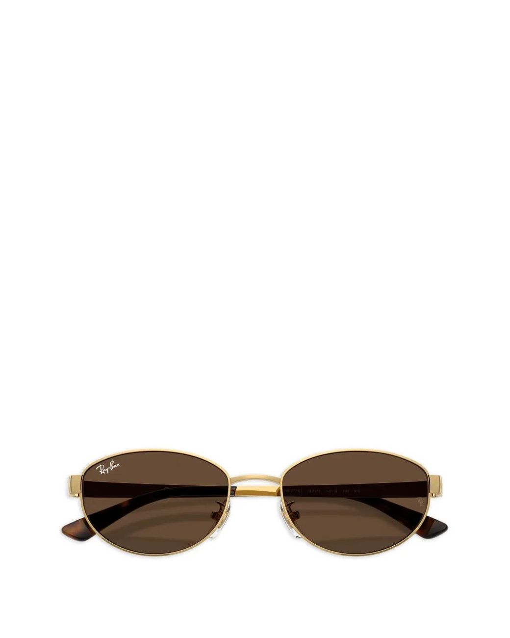 Ray-Ban Brown Oval-Frame Sunglasses