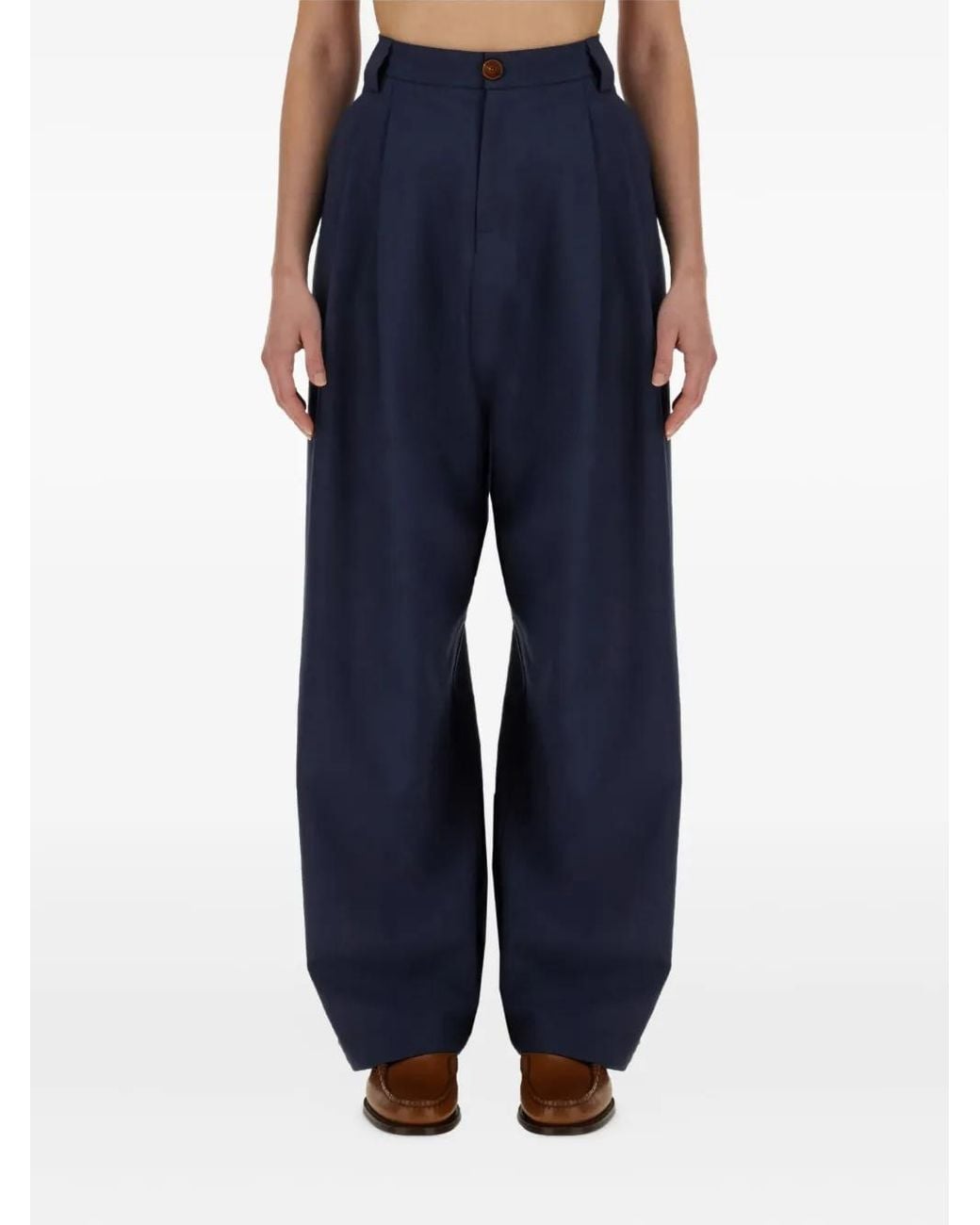 Alysi Blue Pleated Trousers