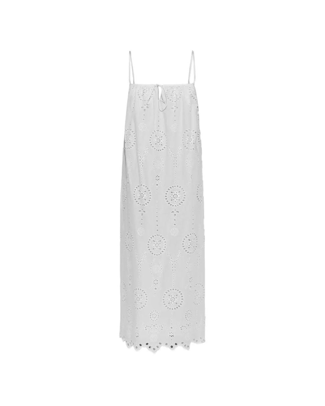Matteau White Broderie Cami Midi Dress