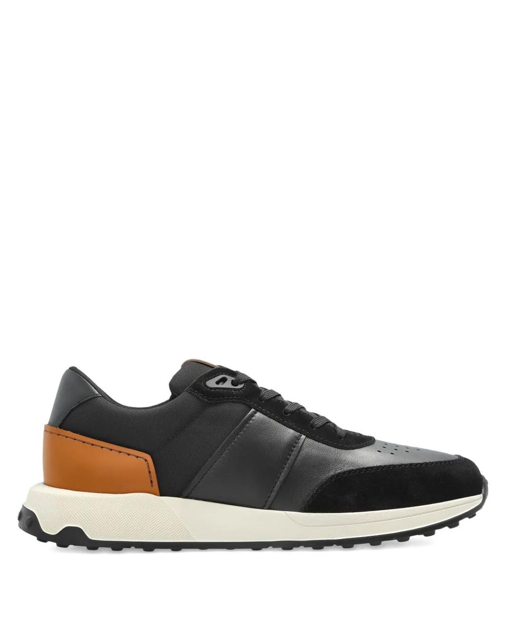 Tod's Black Leather Panelled Sneakers for men