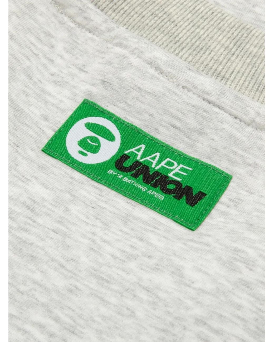 Aape By A Bathing Ape White Logo-Embroidery Sweatshirt for men